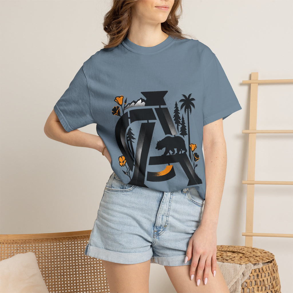 OurStateTees - California Bear Monogram T-Shirt — Floral Palms Graphic Tee