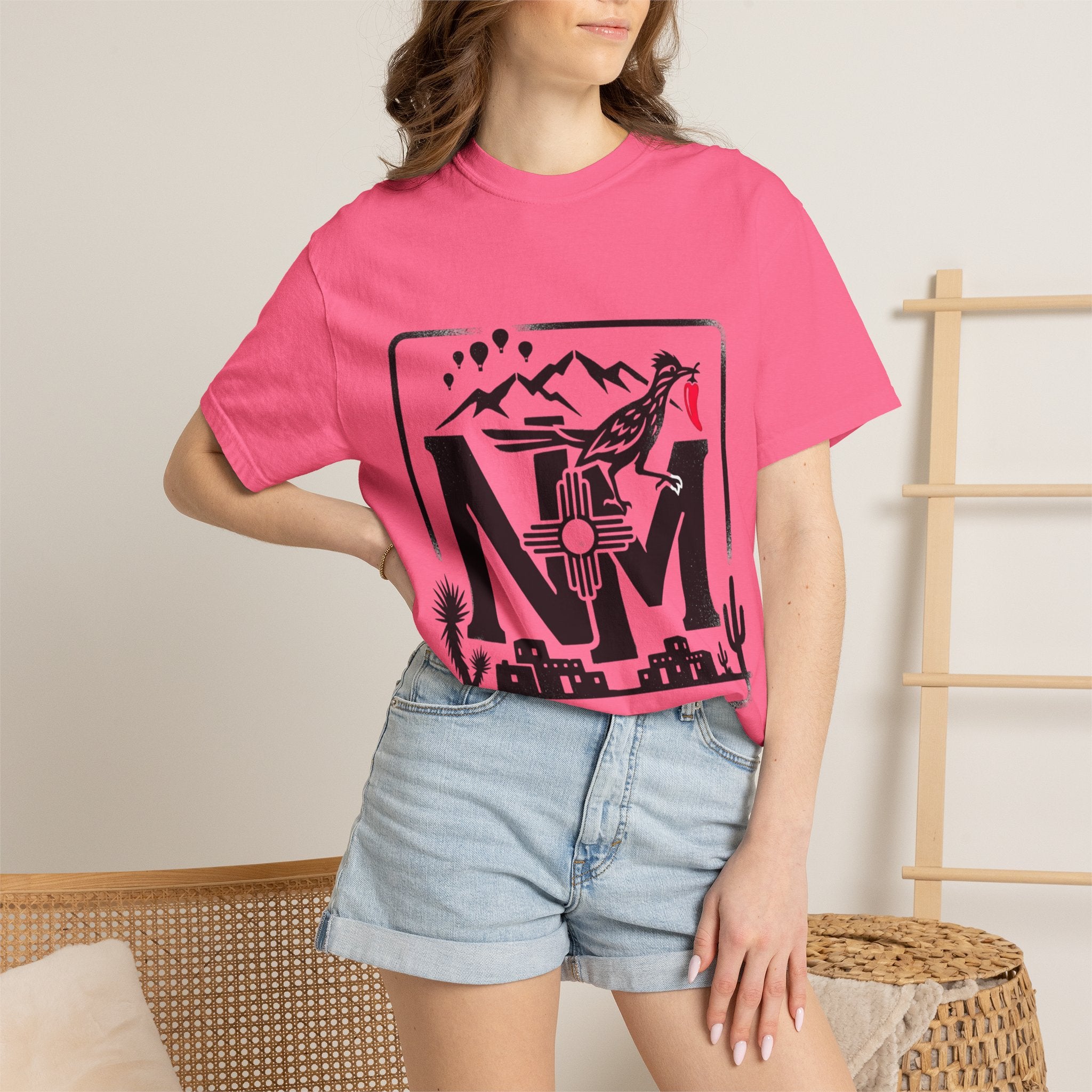 OurStateTees - New Mexico Desert T-Shirt — NM Zia Sun Roadrunner Graphic Tee