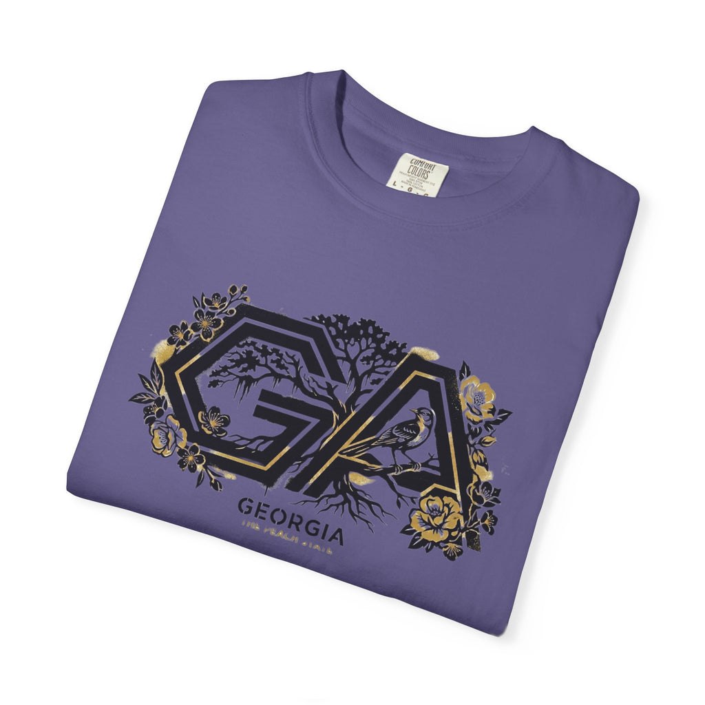 OurStateTees - Georgia GA Floral Logo T‑Shirt — Botanical Accents