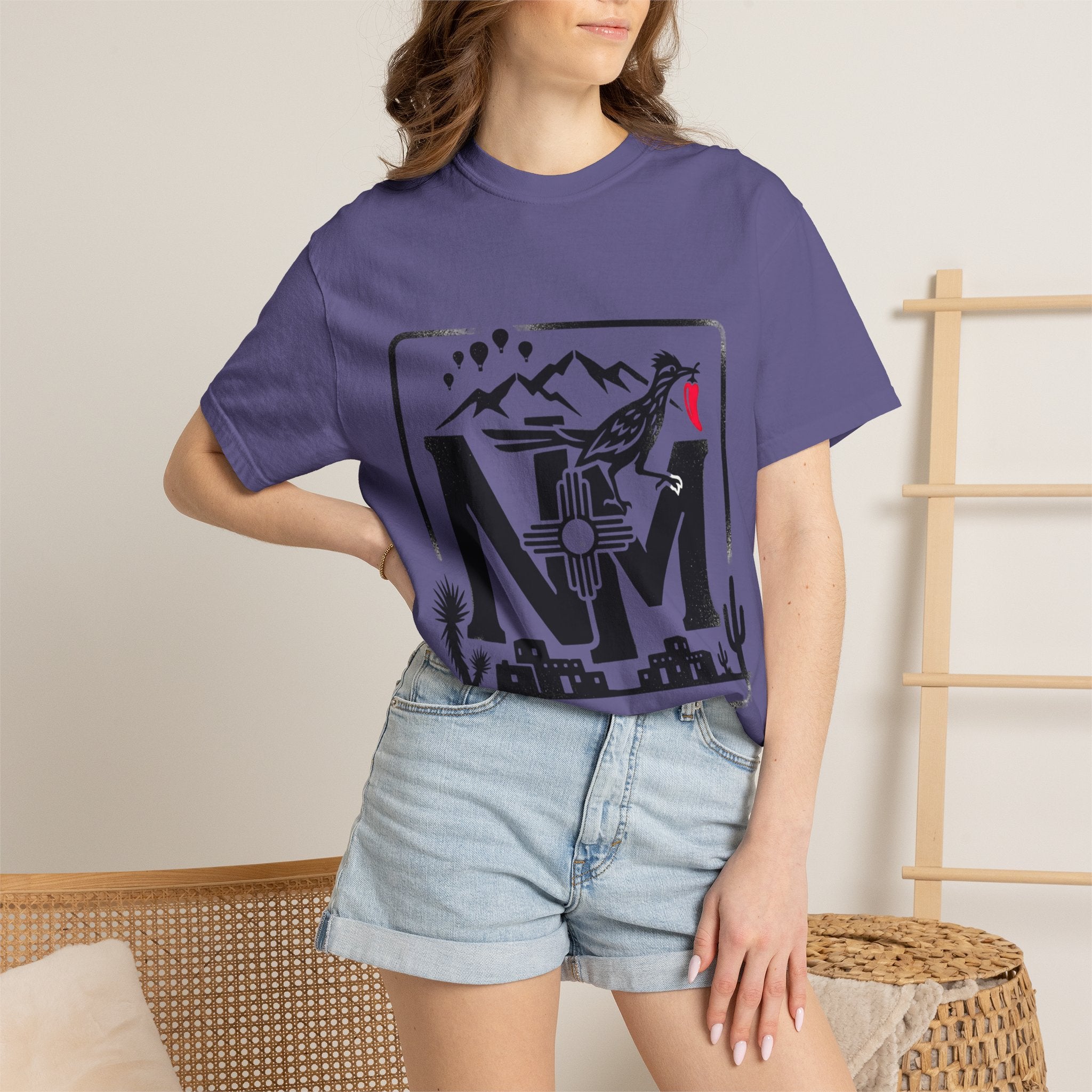 OurStateTees - New Mexico Desert T-Shirt — NM Zia Sun Roadrunner Graphic Tee