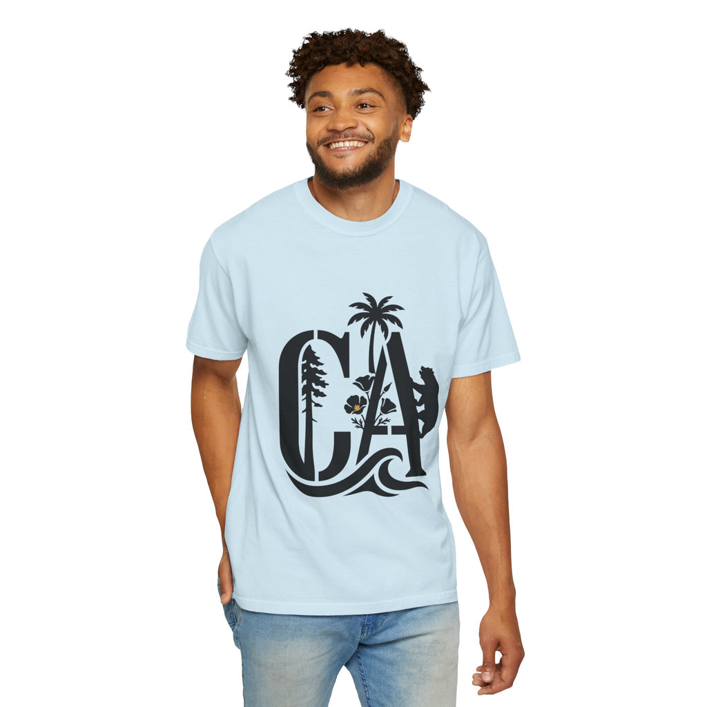 OurStateTees - California Surf Bear T-Shirt — CA Palm Tree Wave Graphic Tee