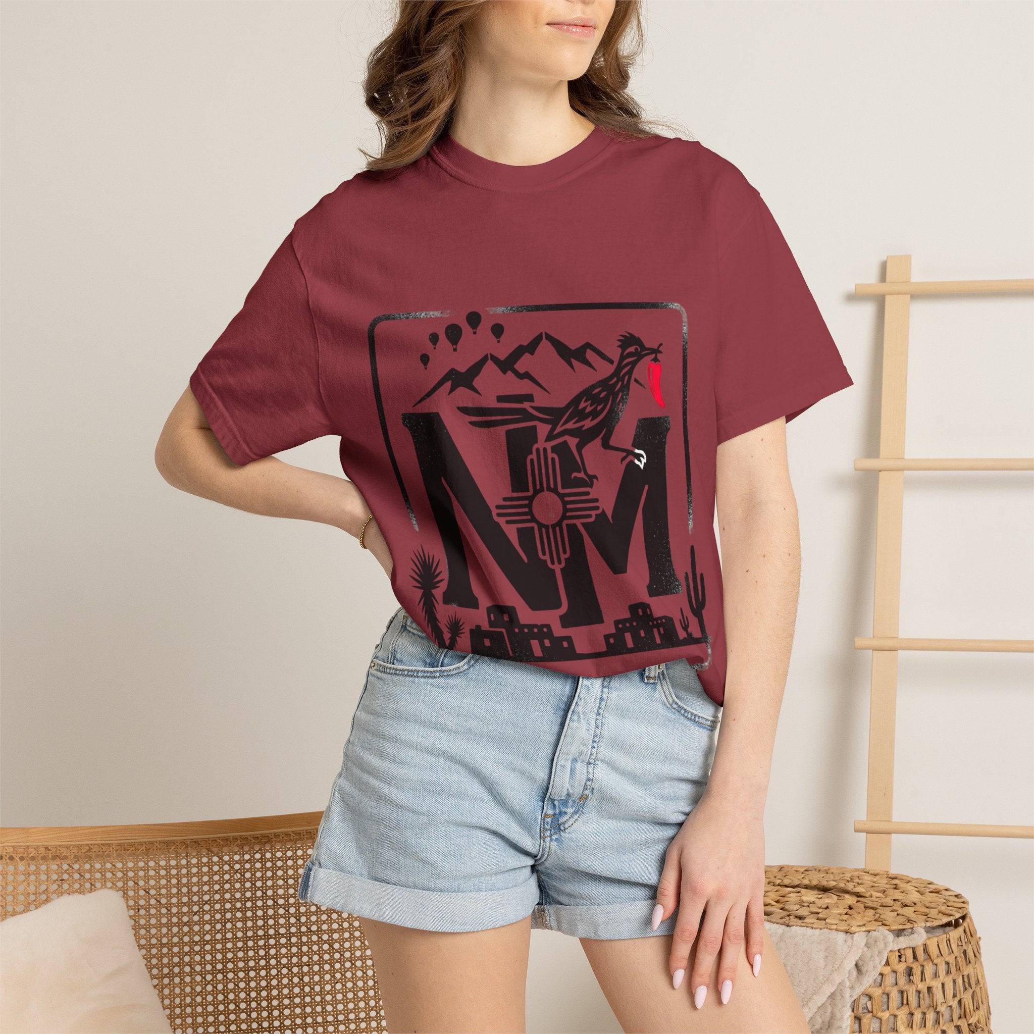 OurStateTees - New Mexico Desert T-Shirt — NM Zia Sun Roadrunner Graphic Tee